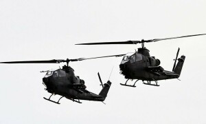 Gunship helicopters being used in Kurram operation