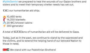 First Gaza aid ship arrives at Egypt&rsquo;s El-Arish port since ceasefire