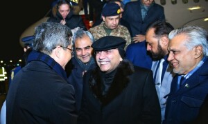 President Zardari arrives in China