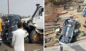 کراچی: نیٹی جیٹی پل پر ٹرالر کی ٹکر سے کار سوار باپ بیٹا جاں بحق