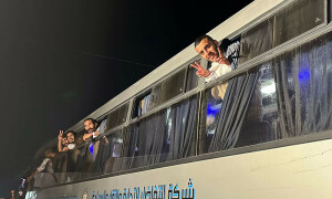 NGO says Israel released 596 Palestinian prisoners Thursday, 46 more to be freed