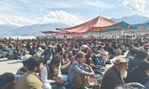 Chilas protesters lock Wapda offices over delay in Bhasha dam talks