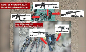 بنوں کینٹ پر ناکام حملے میں افغانستان سے لایا گیا امریکی اسلحہ استعمال کیا گیا