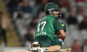 Hasan Nawaz smacks record-breaking maiden ton as Pakistan thrash New Zealand in 3rd T20
