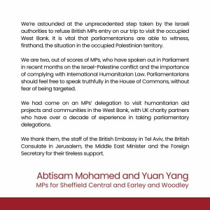 British MPs &lsquo;astounded&rsquo; after being denied entry to Israel