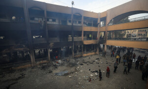 Gaza rescuers recover charred bodies as Israeli strikes kill 17 in attack on shelter