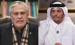 اسحٰق ڈار کا قطری وزیراعظم سے رابطہ، بھارت کے یکطرفہ اقدامات سے آگاہ کیا