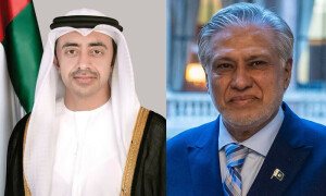 اسلام آباد: نائب وزیراعظم اسحٰق ڈار کا اماراتی ہم منصب شیخ عبداللہ بن زید سے ٹیلیفونک رابطہ