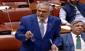 پاک-بھارت کشیدگی: پاکستان پہل نہیں کرے گا لیکن اینٹ کا جواب پتھر سے دیں گے، اسحٰق ڈار