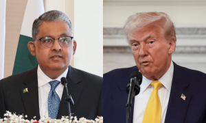 امریکا میں پاکستانی سفیر کا صدر ٹرمپ سے بھارت کیساتھ کشیدگی کم کروانے کا مطالبہ