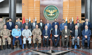 اسلام آباد: وزیراعظم کا مسلح افواج کے سربراہان اور وفاقی وزرا کے ساتھ آئی ایس آئی ہیڈکوارٹرز کا دورہ