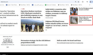 بھارتی اخبار &rsquo;دی ہندو&lsquo; نے طیارے تباہ ہونے کی خبر ویب سائٹ سے ہٹادی، ٹوئٹ بھی ڈیلیٹ