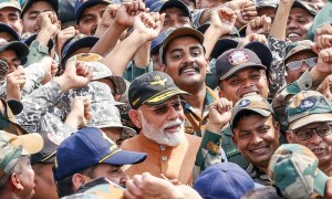 Modi visits air force base as Dassault stocks plummet