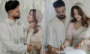 کینسر سے جنگ لڑنے والی حنا خان رشتہ ازدواج میں بندھ گئیں