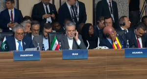 PHOTOS: FM Ishaq Dar seated next to Iran counterpart at OIC moot