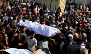 Over 30 Palestinians killed in Israeli strikes since dawn: hospital sources