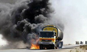 Armed men hijack 3 oil tankers, abduct 7 in KP&rsquo;s Bannu: police