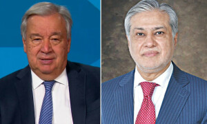 سیکریٹری جنرل اقوام متحدہ کا نائب وزیراعظم اسحٰق ڈار کو فون، سلامتی کونسل کی صدارت سے متعلق سرگرمیوں پر تبادلہ خیال