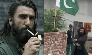 پاکستان مخالف بولی وڈ فلم کی شوٹنگ کے دوران پاکستانی پرچم لہرانے پر رنویر سنگھ کو تنقید کا سامنا
