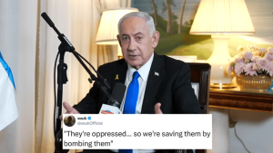 Netanyahu once again claims to care about Gazan women all while bombing them