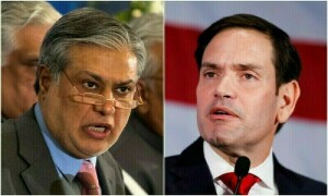 نائب وزیراعظم اسحٰق ڈار آج امریکی وزیرخارجہ مارکو روبیو سے ملاقات کریں گے