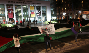 PHOTOS: Demonstrators in Chile protest in solidarity with Palestinians
