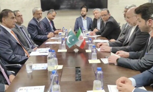 جنیوا: ایاز صادق کی ایرانی ہم منصب سے ملاقات، پارلیمانی تعلقات مزید مستحکم بنانے پر اتفاق