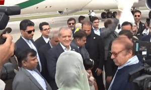 Iran president lands in Lahore, eyeing to boost trade ties