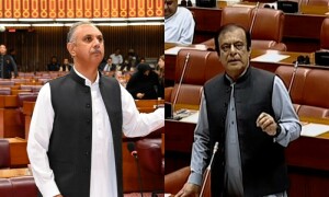 PHC stays ECP action against PTI&rsquo;s Shibli Faraz, Omar Ayub