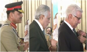 Civil and military leadership, martyrs of Marka-i-Haq honoured with Independence Day awards