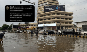 &rsquo;میں ڈوب رہا ہوں، ابھی ڈوبا تو نہیں&lsquo; کراچی میں بارش کے بعد سوشل میڈیا صارفین کا ردعمل