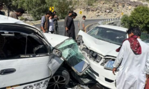 گلگت بلتستان: ٹریفک حادثے میں 4 غیر ملکی سیاح زخمی