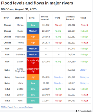 Balloki on Ravi, Ganda Singh Wala on Sutlej continue to face &lsquo;exceptionally high&rsquo; floods