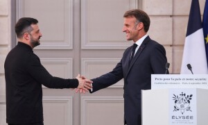 26 nations vow to give Ukraine postwar security guarantees, Macron says