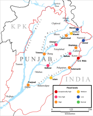 Chenab and Ravi continue to face &lsquo;very high&rsquo; flood levels