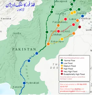 &lsquo;Very high&rsquo; floods persist in Chenab, Ravi rivers as waters head to Panjnad