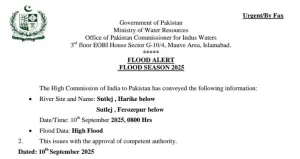 India issues another &lsquo;high flood&rsquo; alert for Sutlej