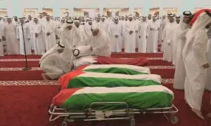 Funeral begins for six killed in Israel Qatar strike