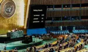 اقوامِ متحدہ کی جنرل اسمبلی میں مسئلہ فلسطین کے 2 ریاستی حل کی قرارداد بھاری اکثریت سے منظور
