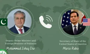 وزیرِ خارجہ اسحٰق ڈار سے امریکی ہم منصب مارکو روبیو کا ٹیلیفونک رابطہ