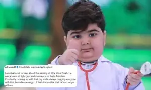 &rsquo;ننھا فرشتہ ہم سے دور چلا گیا&lsquo;، عمر شاہ کی موت پر شوبز شخصیات بھی افسردہ
