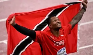 GOLD FOR KESHORN WALCOTT OF TRINIDAD AND TOBAGO