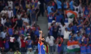 Over 18 - Bumrah strikes after being hit for boundary