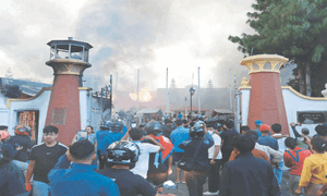 Calls for restraint as Nepali PM &lsquo;disappears&rsquo; after stepping down