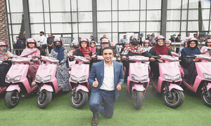 Pink e-scooters to help Sindh women navigate male-dominated roads
