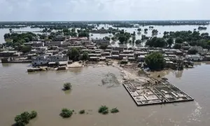 ملتان کی تحصیل جلالپور میں اب بھی دو سے چار فٹ پانی کھڑا ہے