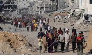 PHOTOS: Rubble and ruin as Palestinian return to Gaza neighbourhoods