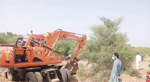 Action against placer gold excavation near Kalabagh