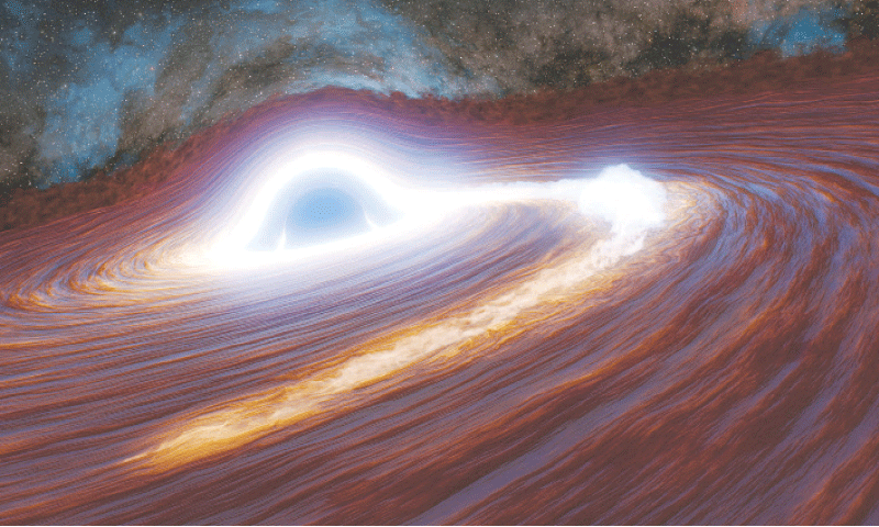 ستارہ نگلنے والے بلیک ہول سے تاریخ کی سب سے طاقتور چمک کا اخراج