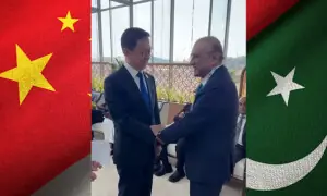 دوحہ: صدرِ مملکت آصف علی زرداری کی چین کے نائب صدر ہان ژنگ سے ملاقات